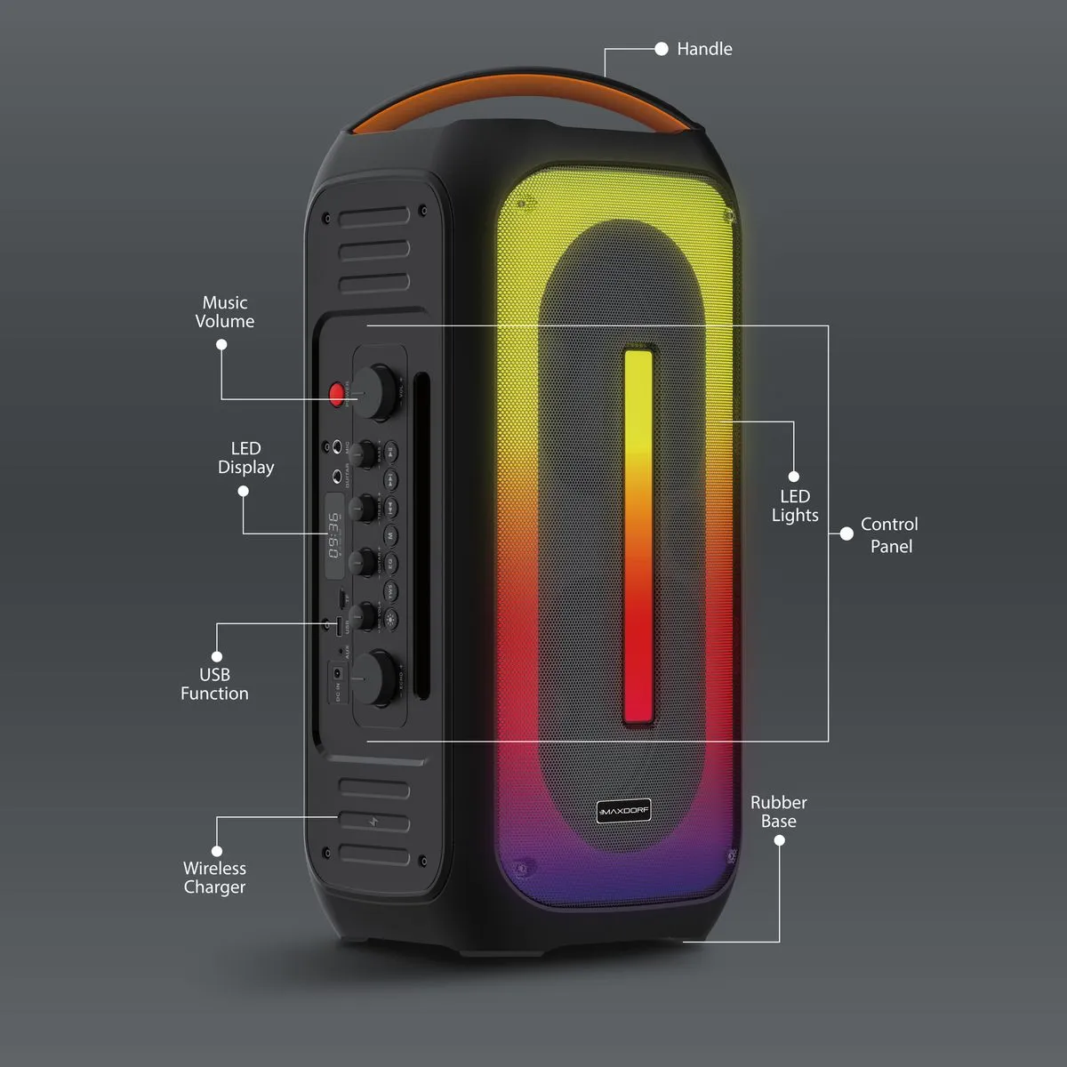 Maxdorf Blaster Series - 150w Party Speaker With Microphone - Image 5