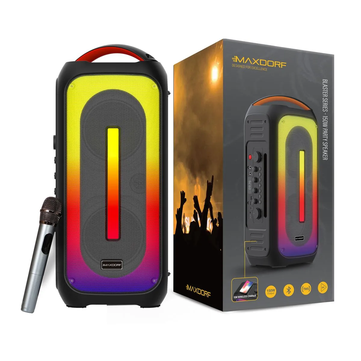 Maxdorf Blaster Series - 150w Party Speaker With Microphone