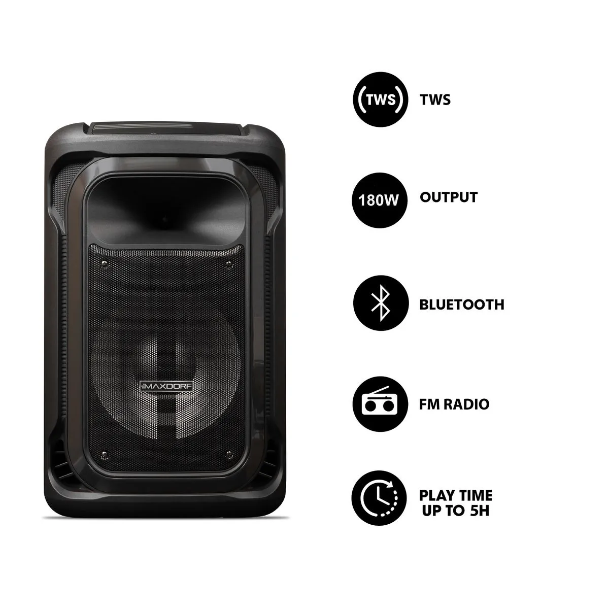 Maxdorf Blaster Series - 180w Trolley Speaker - Image 3