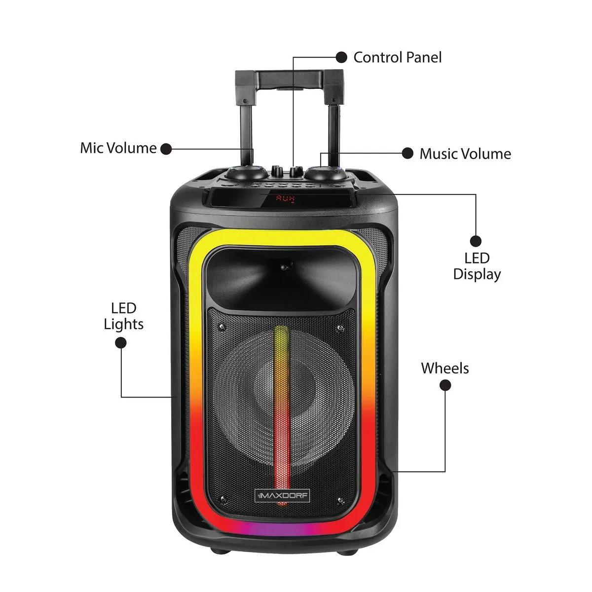 Maxdorf Blaster Series - 180w Trolley Speaker - Image 4